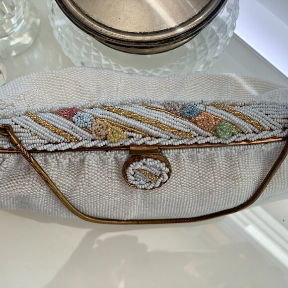 Vintage French Beaded Evening Purse H.B. Smith - Picture 3 of 8